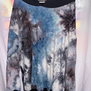 Tie-Dye Women's hoodie - Blue and Black